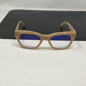 Caddis Miklos Reading Glasses FRQ Blue Light Block Glasses 0.00 Polished Bone